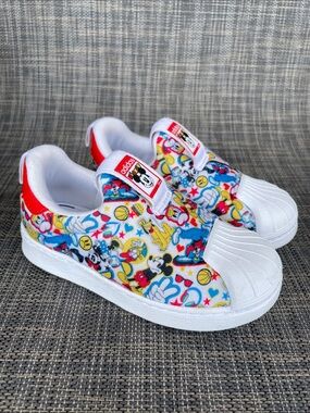 Disney x adidas Superstar 360 J Mickey and Friends Slip-On Sneakers Shoes size 8